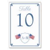 Numéro De Table Couronne de monogramme intemporelle Mariage 14 jui (Dos)