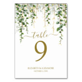 Numéro De Table Couronne de verdure romantique (Dos)