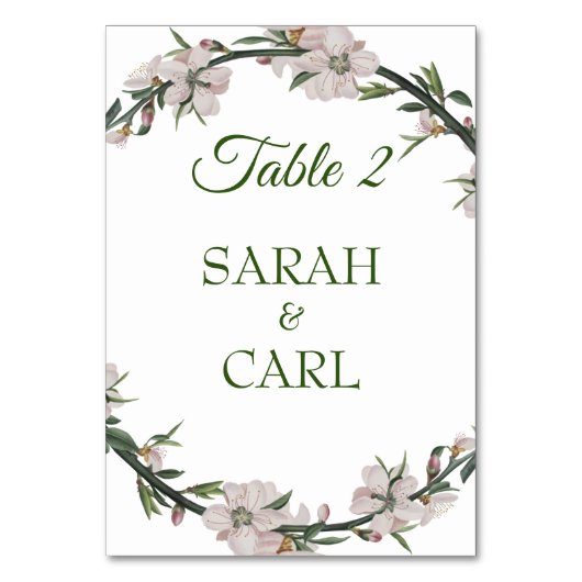 Numéro De Table Couronne florale (Par défaut)