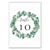 Numéro De Table couronne mariage d'eucalyptus (Dos)
