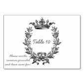 Numéro De Table Couronne vintage et couronne (Dos)