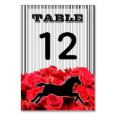 Numéro De Table Course et Rose Derby Party (Dos)