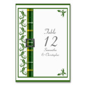 Numéro De Table Coutume écossaise verte et blanche (Dos)