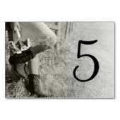 Numéro De Table Cowgirl Sunflowers Pays Mariage de l'Ouest (Dos)