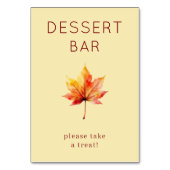 Numéro De Table Cozy Autumn Maple Leaf Watercolor (Dos)