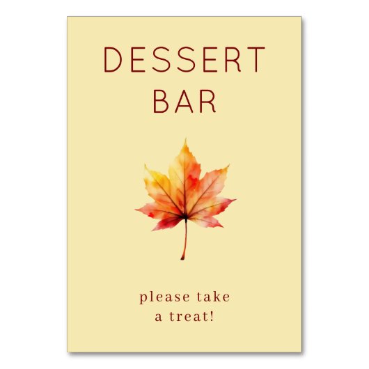 Numéro De Table Cozy Autumn Maple Leaf Watercolor (Par défaut)