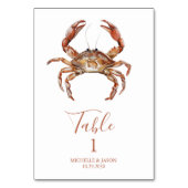 Numéro De Table Crabe d'aquarelle tendance Nautique (Par défaut)