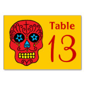 Numéro De Table Crâne de Sucre (Dos)