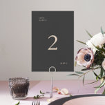 Numéro De Table Cream Charcoal Moderne Élégant Mariage à deux tons<br><div class="desc">Crème Charbon Moderne Élégant Mariage Deux Tons Numéro de table</div>