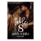 Numéro De Table Create Your Own Photo Wedding Favor Table Sign (Dos)