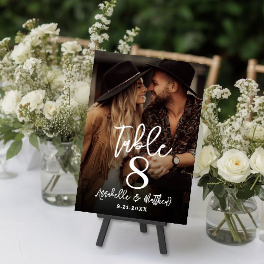 Numéro De Table Create Your Own Photo Wedding Favor Table Sign