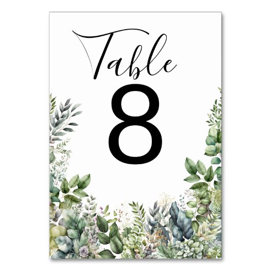 Numéro De Table Create Your Own wedding eucalyptus (Par défaut)