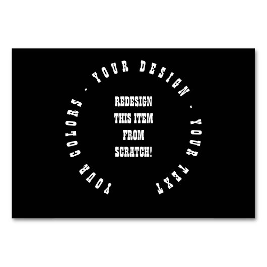 Numéro De Table Créez votre propre (Devant)