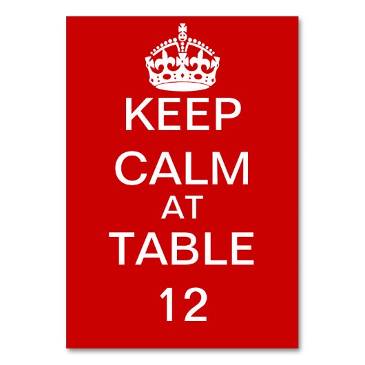 Numéro De Table Créez votre propre calme et continuez sur mesure (Par défaut)