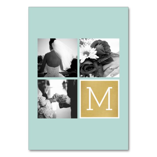 Numéro De Table Créez votre propre collection photo Mariage Monogr (Dos)