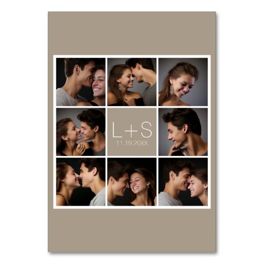 Numéro De Table Créez votre propre collection photo Mariage Monogr (Par défaut)