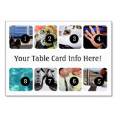 Numéro De Table Créez votre propre photo Afficher 8 images (Dos)