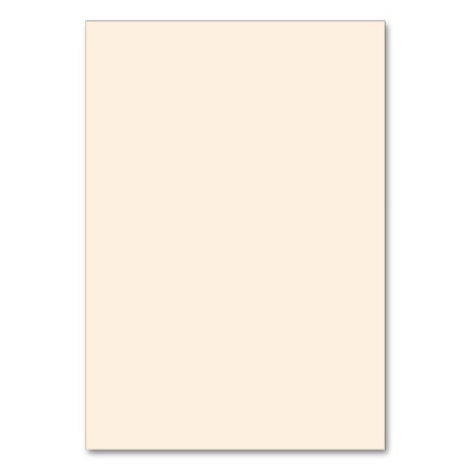 Numéro De Table Crème chic (Dos)