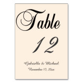 Numéro De Table Crème chic (Par défaut)