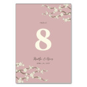 Numéro De Table Crème Sakura Cerry Blossoms Élégant Mariage asiati (Par défaut)