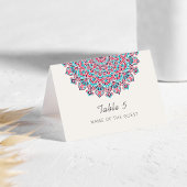 Numéro De Table Crescent Moon Mandala Wedding Place Card