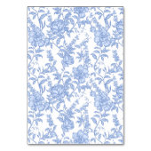 Numéro De Table Crest Monogram Delft Blue Floral Script (Dos)