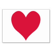 Numéro De Table Crimson Coeur mignon (Dos)
