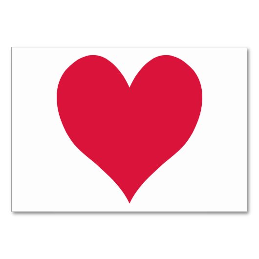 Numéro De Table Crimson Coeur mignon (Devant)