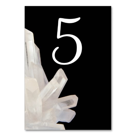Numéro De Table Cristaux blancs sur Mariage noir (Dos)