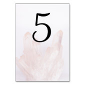 Numéro De Table Cristaux rose pâle (Dos)