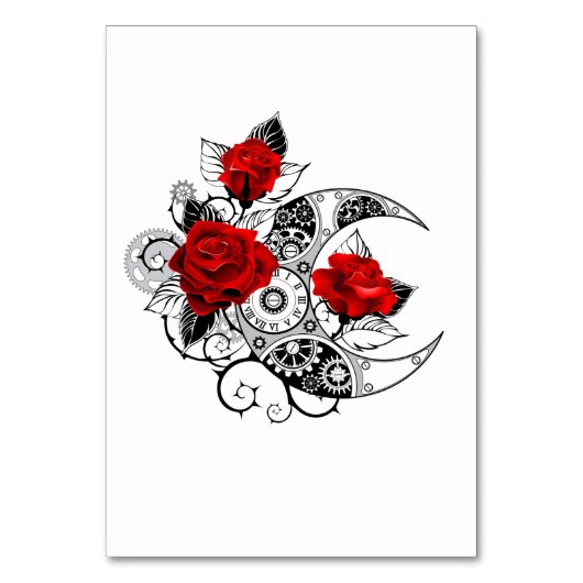 Numéro De Table Croissant mécanique avec roses rouges (Par défaut)