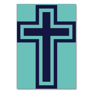 Numéro De Table Croix chrétienne bleue différentes variantes