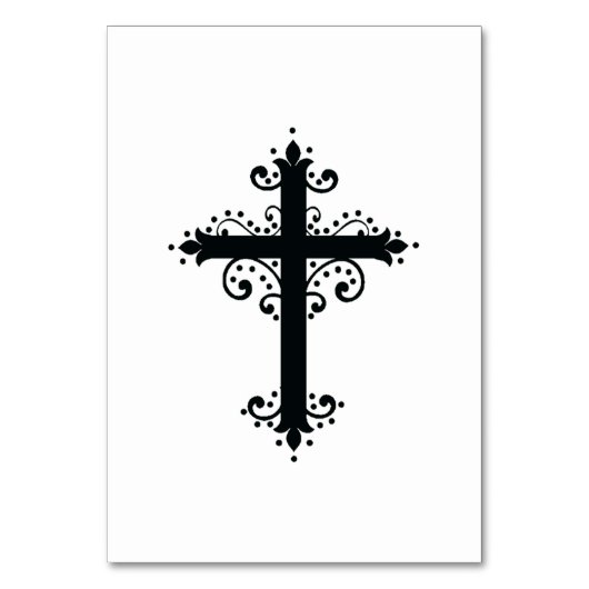 Numéro De Table Croix sculptée décorative de luxe (Par défaut)