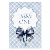 Numéro De Table Croquette bleue Numéro de tableau inspiré (Dos)