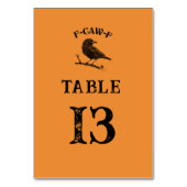 Numéro De Table Crow F-CAW-F Halloween personnalisé (Dos)