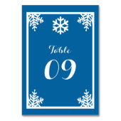 Numéro De Table Crystal Snowflake Numéro de Noël Numéro de tableau (Dos)