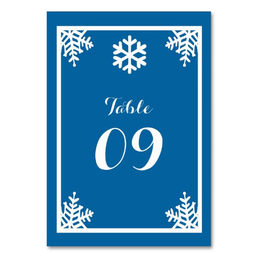 Numéro De Table Crystal Snowflake Numéro de Noël Numéro de tableau (Par défaut)