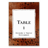 Numéro De Table Cuir Brown Faux (Par défaut)