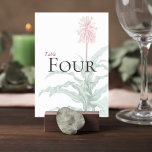 Numéro De Table Custom Botanical Wedding Table Number<br><div class="desc">Guide your guests in style with this custom botanical wedding table number, featuring soft, hand-painted florals and flowing greenery in a clean, elegant layout. The delicate botanical artwork pairs beautifully with classic typography, creating a refined and cohesive look for your reception tables. Ideal for garden weddings, romantic celebrations, and nature-inspired...</div>