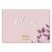 Numéro De Table Custom Place Cards Personalized Wedding (Devant)