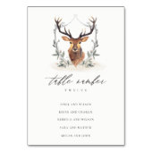 Numéro De Table Cute Dusky Deer Floral Crest Mariage Siège (Par défaut)