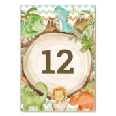 Numéro De Table Cute Friendly Dinosaures Baby shower 1er anniversa (Dos)