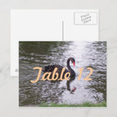 Numéro de table Cygne noir (Devant / Derrière)