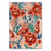 Numéro de table d'accueil | Boho Terracotta Floral (Dos)