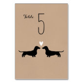 Numéro De Table Dachshund Silhouettes Réception de mariage (Par défaut)