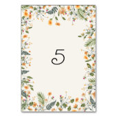 Numéro De Table Daffodiles botaniques Daisy Peony Flowers Mariage (Dos)