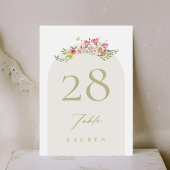 Numéro De Table dainty romantique florales jardin de printemps mar