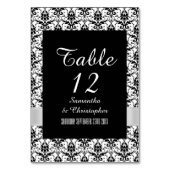 Numéro De Table Damas blanc et noir (Par défaut)