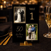 Numéro de table d'anniversaire 50 - Photo d'alors 