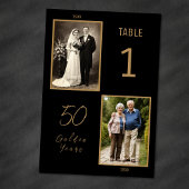 Numéro de table d'anniversaire 50 - Photo d'alors 